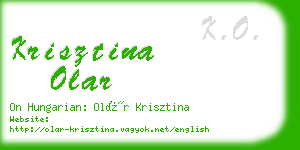 krisztina olar business card